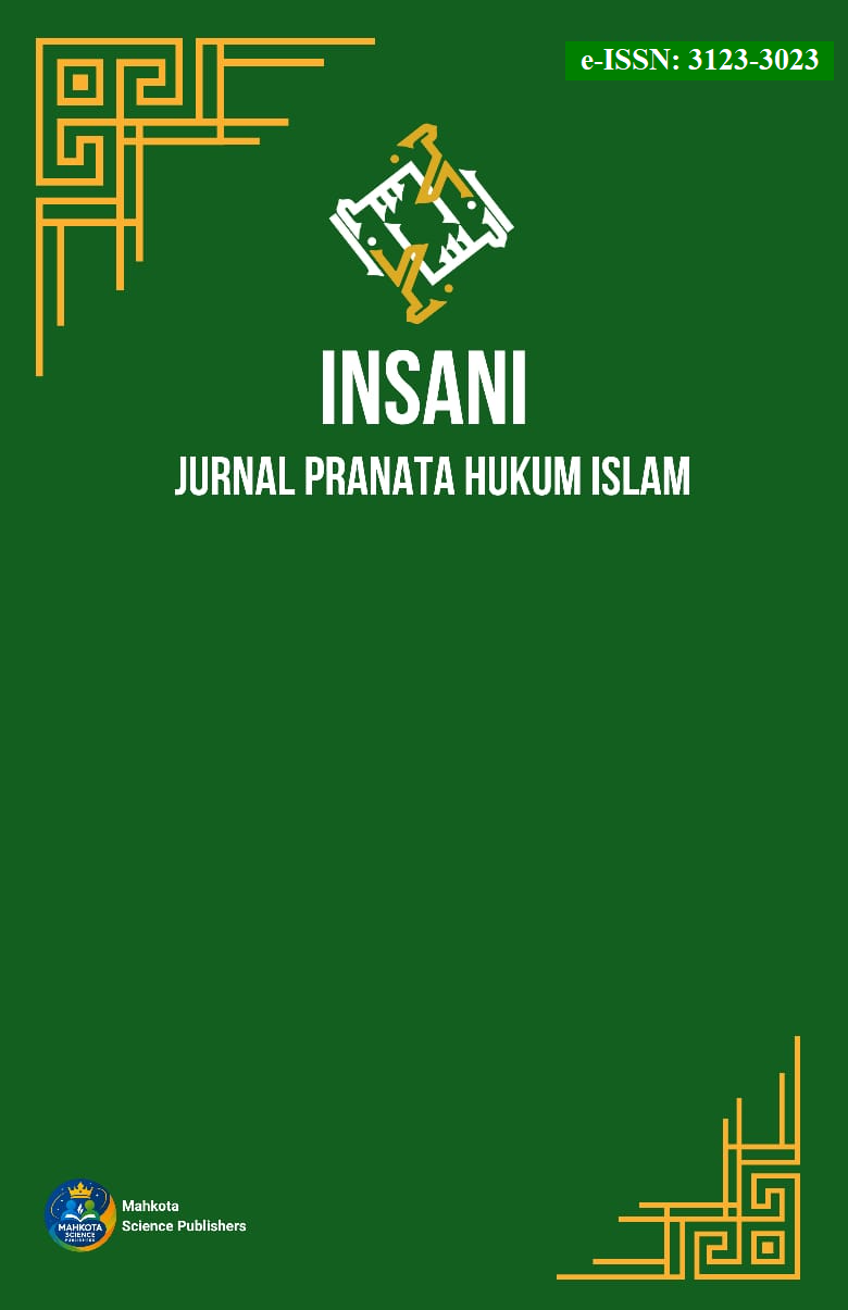 					View Vol. 1 No. 2 (2025): Insani: Jurnal Pranata Sosial Hukum Islam
				